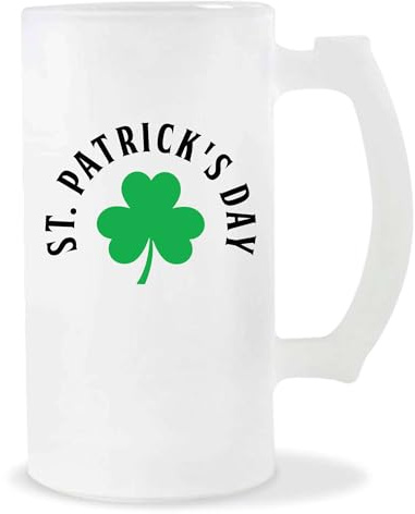 Otshirt Verre à Bière St Patrick's Day | Chope de Bière Pinte | Idée Cadeau Saint Patrick Humour Shamrock Lutin Drôle Fête