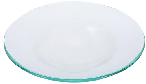 Veemoon Coupelle en Verre 10cm pour Chauffe-Cire et Huiles Essentielles | Plat de Remplacement, Bord sans Bavure, Usage Maison et Lampe D’parfum