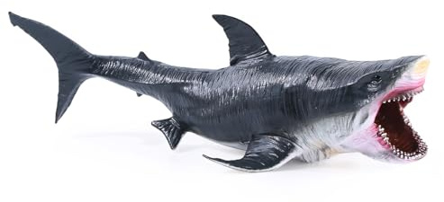 kukifun 11 Megalodon Hai Spielzeug, realistische Tiefsee Riesen Ozean Tier Figur mit beweglichen Kiefer für Kinder Party Favors Kuchen Dekor Bad Spielen Sammlung