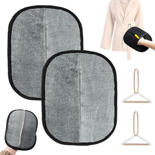 2 stycken pälsvårdshandskar + 2 luddrakapparater, husdjurshårborttagare handskar, antistatiska husdjursvårdshandskar för djurhårborttagning, återanvändbara, för husdjur hårkläder och möbler