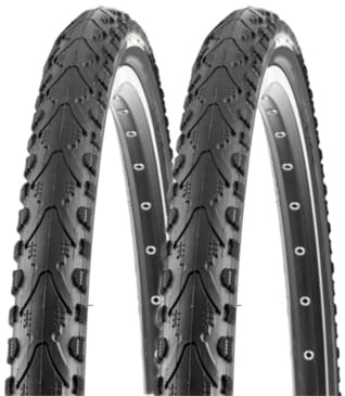 2X Khan K-935 Fahrradreifen Set 28 Zoll schwarz 37-622 | 28 x 1 3/8 X 1 5/8