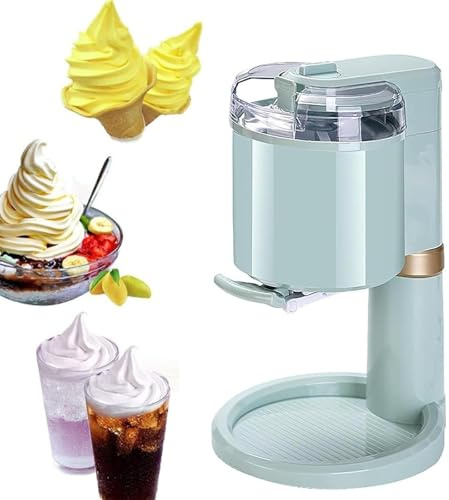 Electric Ice Cream Maker and Milkshake Machine, Stainless Steel Automatic Soft Serve Maker for Home Use