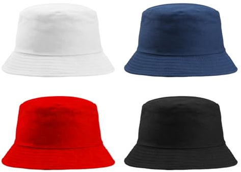 4 Piezas De Sombreros De Pescador Domo, Sombreros Para El Sol Con Protección Solar De Verano, Sombreros De Viaje Al Aire Libre, Sombreros Casuales Neutros, Adecuados Para Caminar, Acampar.