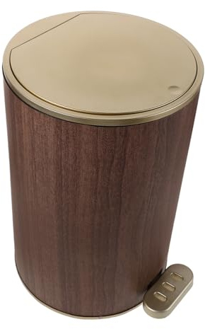 WEKAMOS Cubo de Basura con Pedal y Tapa, 12 L de Plástico, Diseño Moderno, para Cocina y Oficina