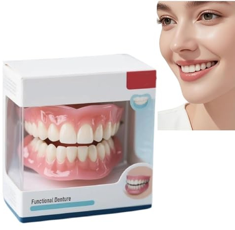 Kit multifonctionnel de prothèses dentaires en silicone, kit complet de prothèses dentaires, kit de rebasage de prothèses dentaires à encliqueter, souples et confortables (1pcs)