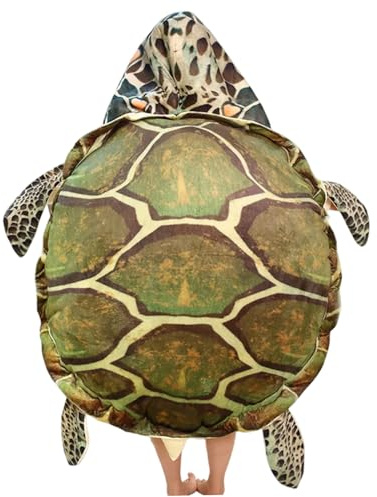 Gcroet Wearable Turtle Pillow - Giant Sea Turtle Costume for Kids & Adults, Soft Plush Shells with Hollow Space for Relaxation and Performance