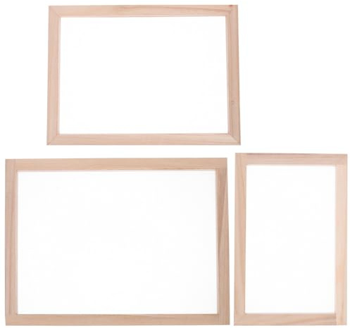 DOITOOL Juego de 3 Piezas para Hacer Papel con Marco y Cedazo de Madera de Paulownia Tamaños 20X30 CM 25X34 CM y 30X40 CM Adecuado para Manualidades Flores Prensadas y Actividades