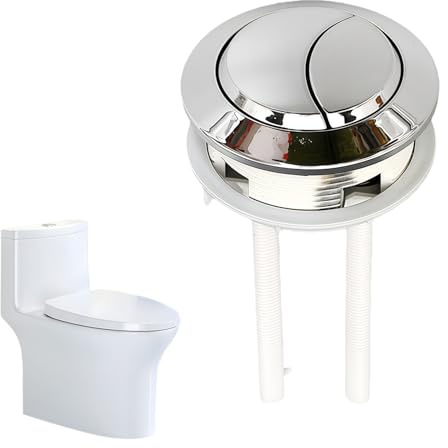 Toilet Flush Button Dual Flushes Push Buttons Round Flush Button Kit Easily Installed Replacement Accessories for Bathroom Toilets Water Tank Repair