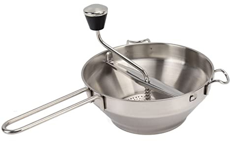 Keenso Passaverdura, Passaverdure Manuale in Acciaio Inox per purè di Patate, e Purea di Pomodoro, 3 Piastre di Macinazione per Cuochi Casalinghi e Chef Professionisti