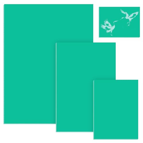 Lino-ark, 3-pack mjuk PVC gummiblock Linotrycksats A4 A5 A6 blandade enkla snidade linocutblock för tryckning, frimärken, hantverk och gör-det-själv-konst, för nybörjare, konstundervisning, konstnärer
