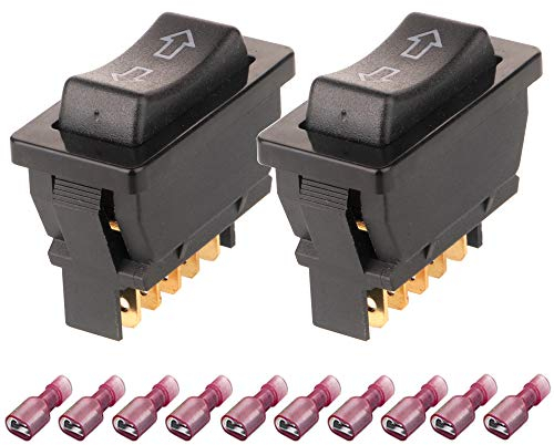 Gebildet 2pcs DC12V 24V 5pins DPDT Universale Momentaneo Alimentazione Auto Porta Finestra Interruttore Elettrico Pulsante Alzacristalli