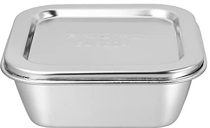Cabilock 1 Pc Crujiente De Mantequilla Mantequera De Metal Butter Stick Titular Plato De Queso De Metal Mantequilla Guardián Contenedor Acero Inoxidable 304 con Cubierta Plato De Merienda