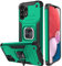 Honeyview ShockProof Case for Samsung Galaxy A13 4G with Ring Kickstand, Bumper Armour Phone Cover for Samsung Galaxy A13 4G - Dark Green