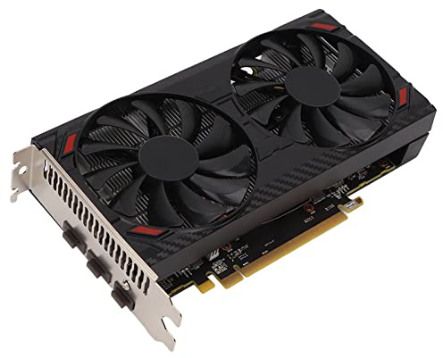 Dpofirs Scheda Grafica 5500XT 8 GB GDDR6, Scheda Grafica RX5500XT 128 Bit, 2xDP, HDMI, 1717/7000 MHz, 8xPCI Express 3.0, di Raffreddamento a Doppia Ventola