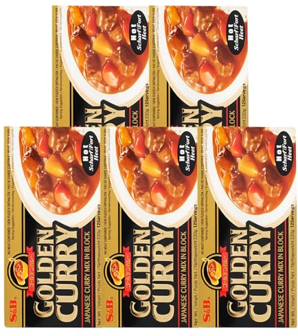5er Pack (5x220g) S&B Golden Curry Mix scharf (Papa Vo®)