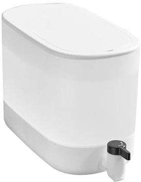 Geruwam Agua para Nevera, contenedor Bebidas Gran Capacidad 4 l con Grifo, Tetera Frutas sellada para Jugo Helado, Jarra Agua para refrigerador, Tetera Frutas con Grifo, Jugo, Gray