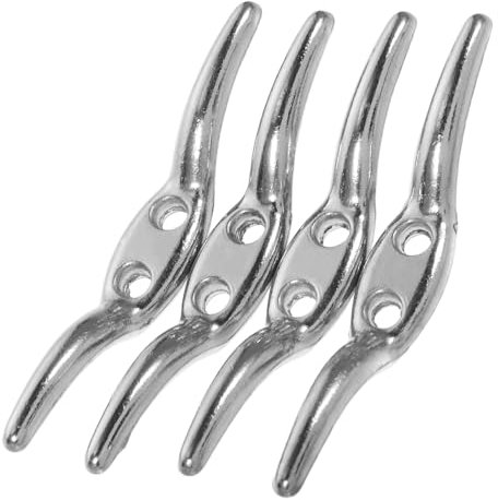 TOPPERFUN 4pcs Metal Blind Cord Cleats and Rope Winder Hooks for Window Curtains, Safety Cord Holders Self-adhesive Backing, Suitable for Vertical Blinds and Roller Shades in Home