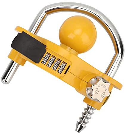 Cerradura de Acoplador de Remolque Cerradura de Seguridad de Enganche de Remolque Cerradura de Bola de Remolque Antirrobo Cerradura de Remolque Cerradura de Enganche Universal