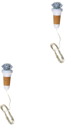 Cabilock 2pcs String USB Charging String Light Bottle Stopper LED Cork Lamp for Atmosphere Garden Fairy Lights for Bottle Decoration