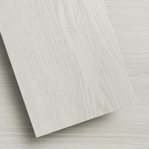 FLOREXP Vinyl Flooring - Linoleum Flooring with Wood Effect, Peel and Stick, Floor Tiles, Self-adhesive, 2.0mm 7 pieces, Waterproof, for Kitchen, Living Room(White Oak,1 m²)