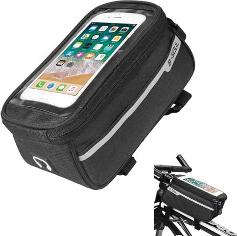 Borsa Bici Telaio Impermeabile,Borsa Telaio Bici,Borse Bici Porta Telefono Bici con TPU Touchscreen,Borsa Telaio da Bicicletta,Borsa da Manubrio per Bici,Porta Cellulare Bici per Smartphone 7'',Regali