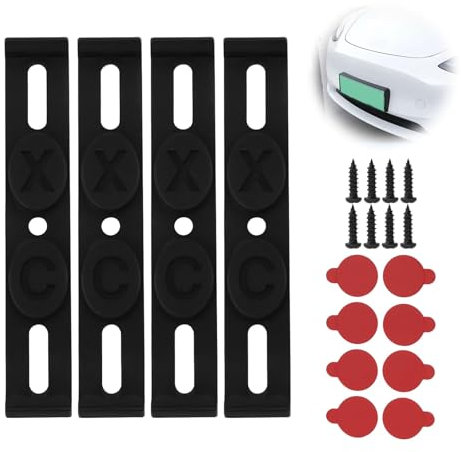 4 Stück Kennzeichenhalter Rahmenlos,mit Klebesicherung für bombenfesten Halt,unsichtbar und wetterfest,Nummernschildhalter unsichtbar Kennzeichen Halter passt für alle Fahrzeuge und Modelle