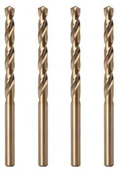 Misuyue M42 Foret Cobalt Metal 4mm, 4pcs HSS Forets Carbure Meche Metal Hélicoïdal Professional pour Inox Alliage Titane Cuivre Fer