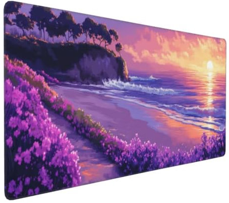 Tapis de Souris Violet Dauphin Tapis de Souris XXL 1200x600x3mm, Imperméable Tapis de Souris Gamer XXL Tapis Souris Mouse Pad, Base Atidérapante, Haute Précision et Vitesse pour Gamer, Deco Bureau