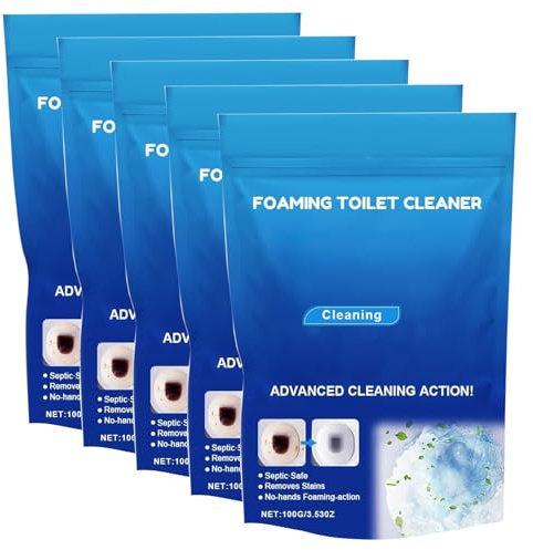 Toilet Cleaner, 2025 Upgrade Toilet Cleaner Limescale Remover, Self Activating Powder for Toilet Bowl Cleaning, Fast Acting Heavy Duty Drain Gel, Shower Drain Unblocker for All Pipes (5)