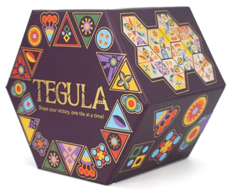 Gibsons Tegula Strategy Board Game – Family Tile-Matching Game for Ages 8+, 2–6 Players – Fast 20-Minute Hexagonal Mosaic Challenge – Fun Creative Gift for Kids & Adults