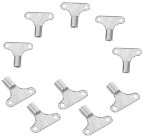 IWOWHERO 10pcs Metal Radiator Bleed Key Valve Wrench for Bleeding and Exhaust Valves Plumbing Tool Radiator Key Spigot