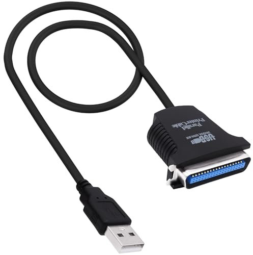 CybNemo Cable de impresora USB a paralelo USB 2.0 tipo A macho a CN36 Pin macho paralelo IEEE 1284 Centronics 36PIN Cable adaptador para laptop, PC, escritorio, computadora a impresora