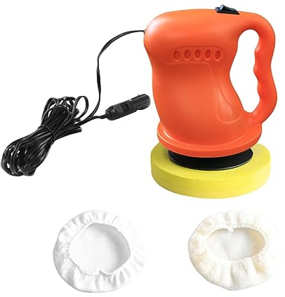 Vaguelly Kit De Polisseuse pour Voiture avec Tampons De Polissage Et Cireuse pour Voiture Orange