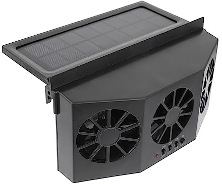 Hemobllo Ventilador de Ventilación Solar para Coche con Salidas Enfriador de Aire Automático para Eliminar Olores y Mantener Aire Fresco Interior