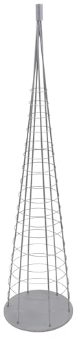 Deko-Baum HWC-O91AM, Weihnachtsbaum Schmuckbaum Weihnachtsdeko Christbaum zum Beschmücken, Metall 160cm - silberfarben