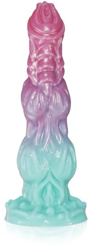 Monster Dildo, 24cm Dildo Anale in silicone con forte ventosa e 2 nodi, plug anale flessibile perline anali giocattolo sessuale per uomini, donne, punto G