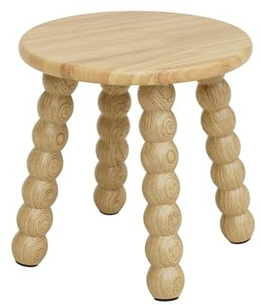 HEYZOEY Holzhocker Massivholz – Kleiner Hocker Holz Tritthocker für Kinder oder Erwachsene, Fußbank Holz für Küche Badezimmer Kinderzimmer,Eiche