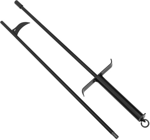 NUOBESTY Kaminzange aus Stahl Feuerzange für Kamin und Feuerstelle Praktischer Feuerhaken mit Langem Griff für Outdoor-kocherei
