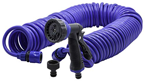 Riegolux 302700 Manguera Espiral con Pistola, 15 m