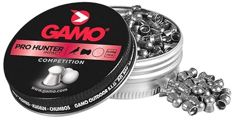 Pack 3 latas de 250 perdigones Gamo Pro Hunter de Copa-Bola 5,5mm. + Funda portabalines. 3-63782/23054