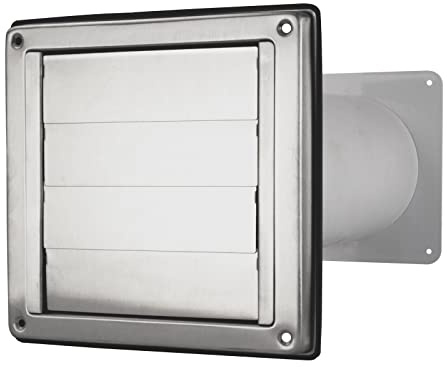 VONLIS Traversée de mur - Système de raccordement en acier inoxydable - Diamètre : 100, 125, 150 mm - Avec clapet anti-retour - Diamètre : 100 mm