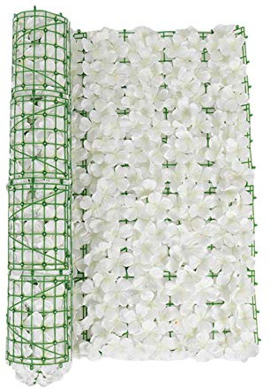 QYEW Privatsphäre Künstliche Blume Efeu Screening Künstliche Faux Efeu Hecke Sichtschutz UV-geschützte dekorative Rankgitter Wand Sichtschutz für Outdoor Garten und Hof Dekoration