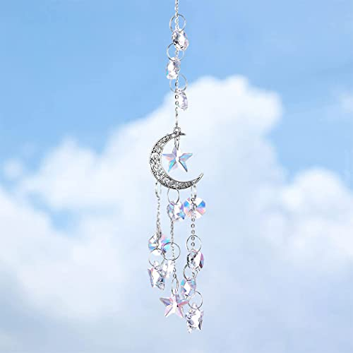 Rolin Roly Acchiappa-Sole in Cristallo, Ornamento da Finestra Suncatcher, Suncatcher Piccolo da Appendere, Cristalli Colorati Ciondolo di Decorazione per Natale Casa Giardino Ufficio Festa