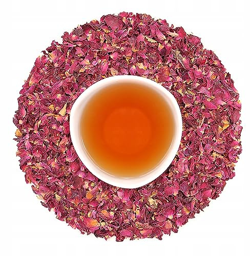 Winoszarnia Getrocknete Rosenblüten 500g | XXL Großpackung Essbare Blütenblätter | Premium | Ideal für Tee, Konfitüre & Backwaren | Aromatisch & Wiederverschließbar