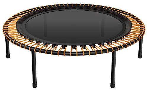 bellicon Mini Trampolin 112cm (Orange) | Seilring-Federung bis 200 kg | Indoor Fitness Trampolin für Erwachsene | Schraubbeine