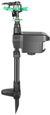 9m Wasserstrahl Tiervertreiber Solar Solarbetriebene Vogelabwehr Reiherschreck und Katzenschreck Vogelschreck Katzenabwehr Zum Obstgärten Grünanlagen Rasenflächen Gemüsefeldern und Höfen