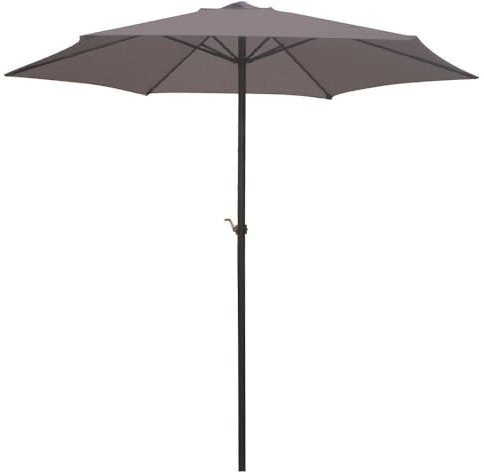 Garden Mile Parasol de jardin de 2,4 m avec cadre en bois – Résistant aux UV et à l'eau – Parasol d'extérieur pour terrasse, pelouse ou table – Parasol de jardin durable, Noir , 2.3m tall, 2.4m canopy