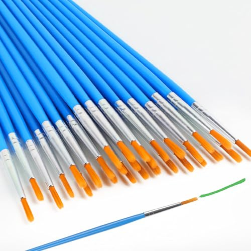 Halobios 30-teiliges Pinselset, runde Nylon Acrylfarben Pinsel für Erwachsene und Kinder, eignen Sich für Ölgemälde, Aquarell, Körpermalerei, Keramikmalerei, Zeichnen und Künstlerbedarf.