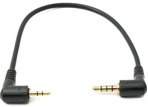 System-S Câble audio - 20 cm - Prise jack 2,5 mm vers prise jack 3,5 mm - Adaptateur AUX - Noir