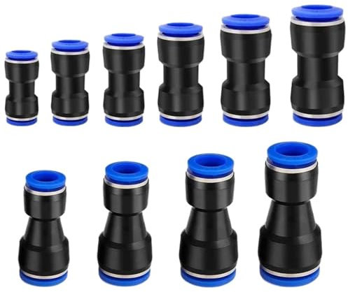 50PCS Pneumatische Fittings Schnellkupplung Luft Kunststoff Schlauch Rohr Anschlüsse PU PG 4mm 6mm 8mm 10mm 12mm Push In Stecker (Color : PU-4, Size : 50 PCS)